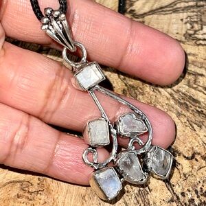 Rough Stones Moonstone Pendant 2 1/4”